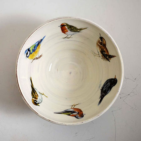 bowl with birds