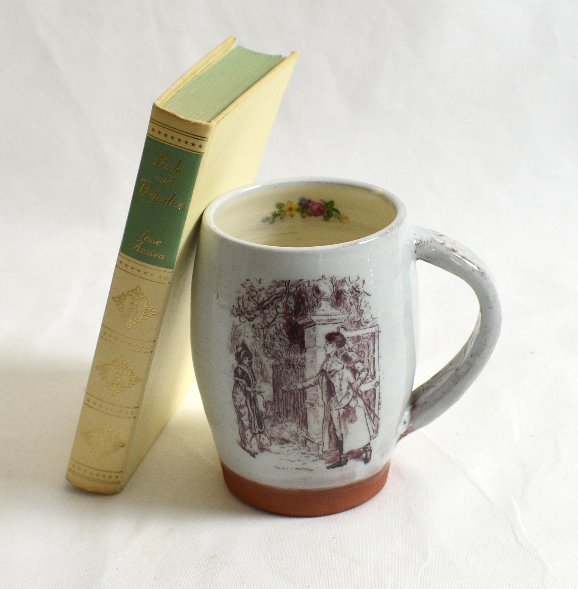 Pride and Prejudice Mug – Pale Blue – Jane Booth Ceramics
